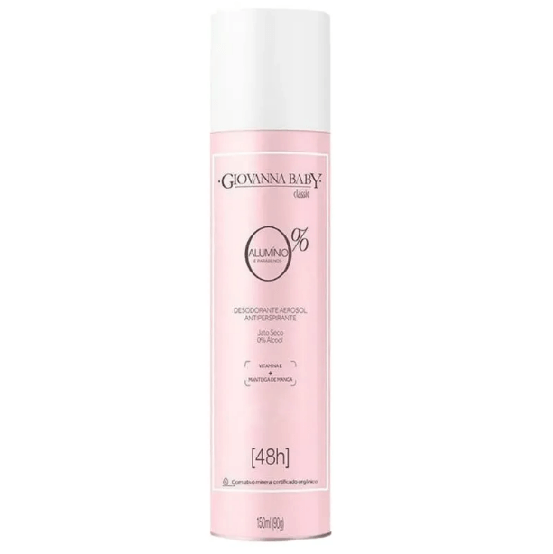 Desodorante Aerosol Giovanna Baby Alumínio Classic 150ml